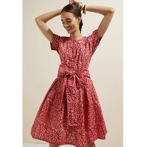 Anthropologie SIKA Red Mosaic Mini Dress